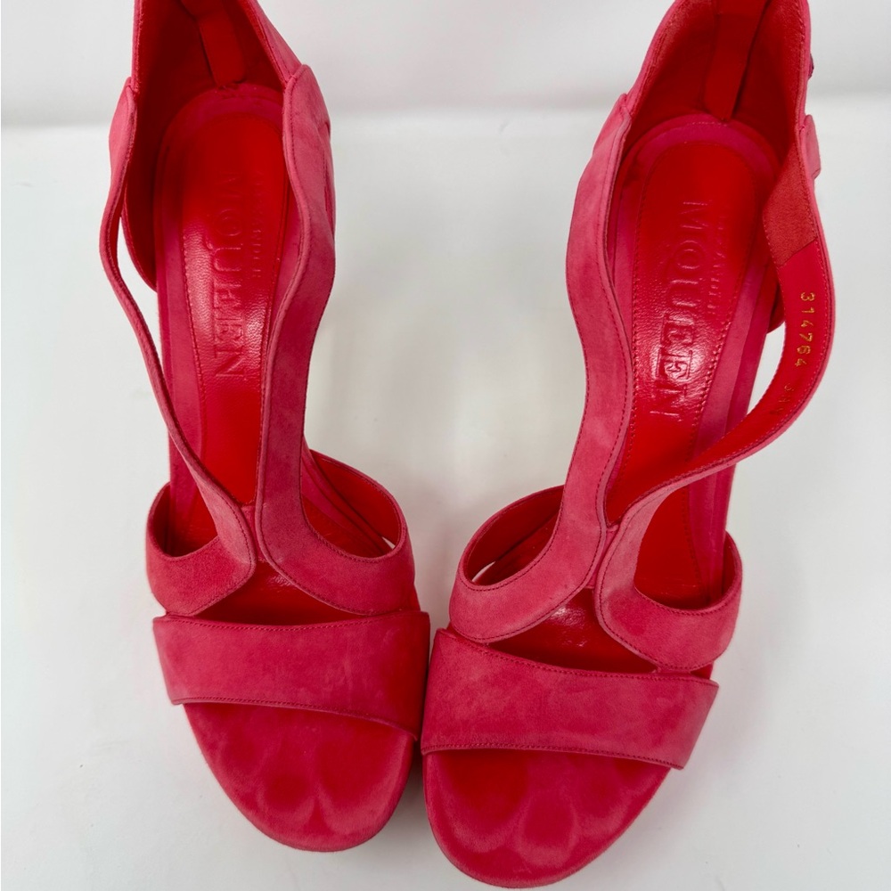 Alexander McQueen Armadillo Heels in Geranium, Size 38.5